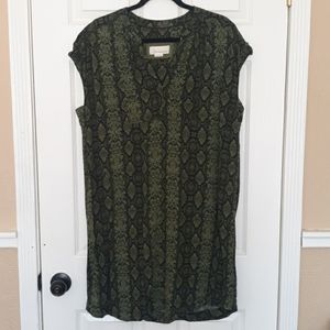 Anthropologie Snakeskin Rachel dress